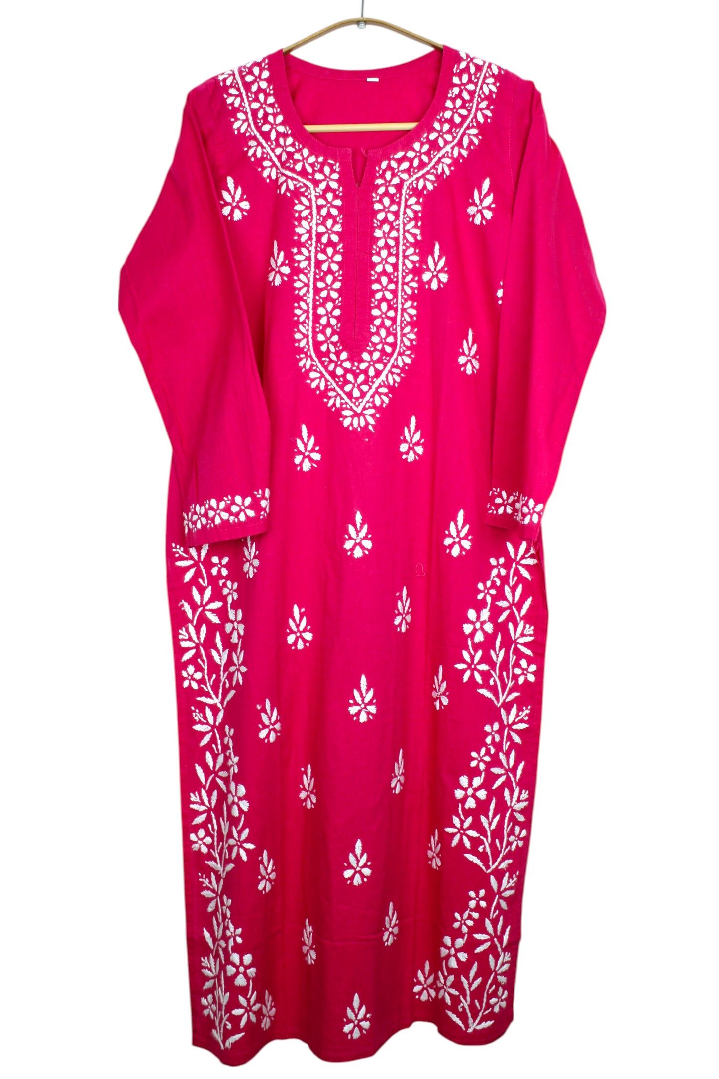ZOYA RANI PINK COTTON LONG KURTA