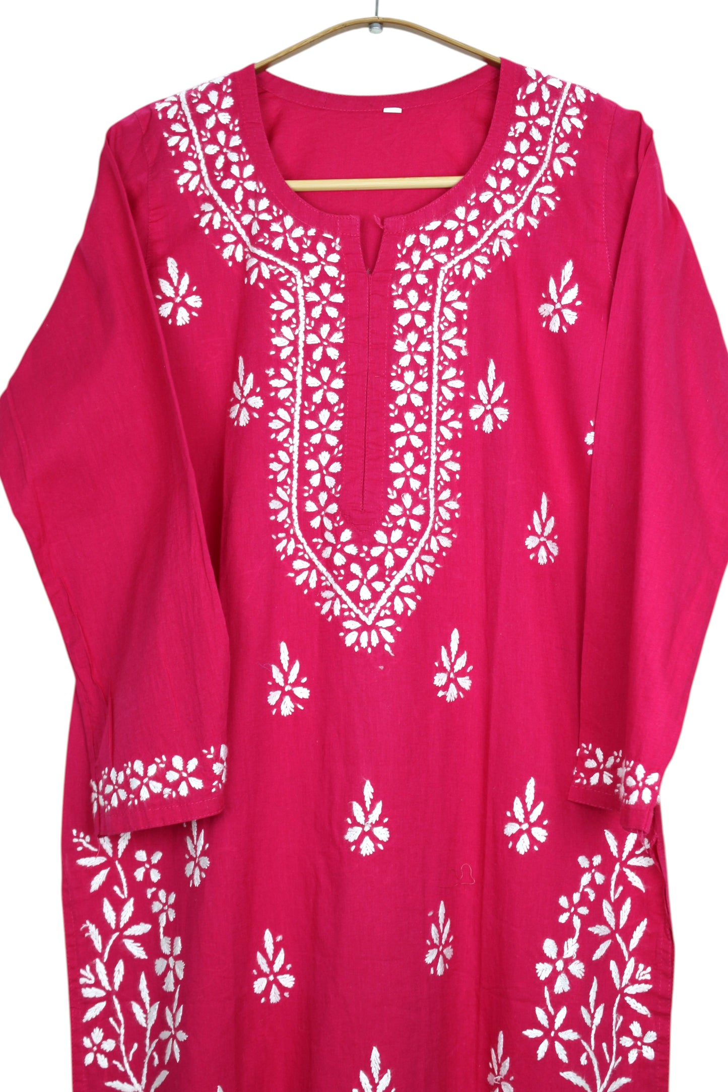 ZOYA RANI PINK COTTON LONG KURTA