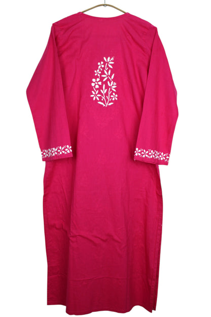 ZOYA RANI PINK COTTON LONG KURTA