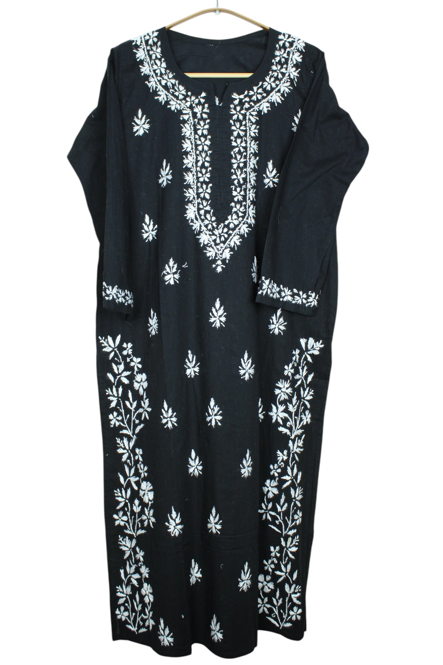 ZOYA BLACK COTTON LONG KURTA