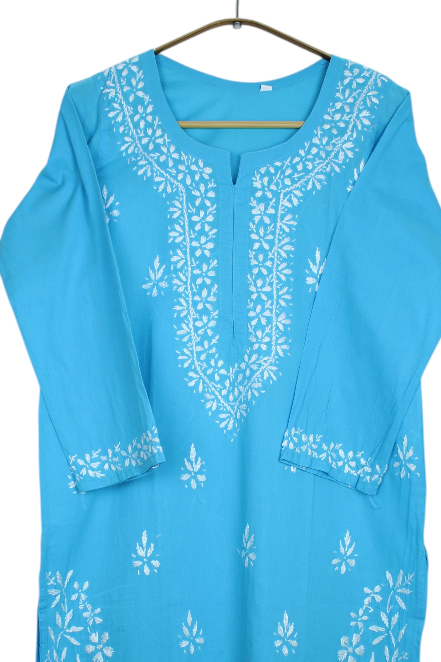 ZOYA SKY BLUE COTTON LONG KURTA