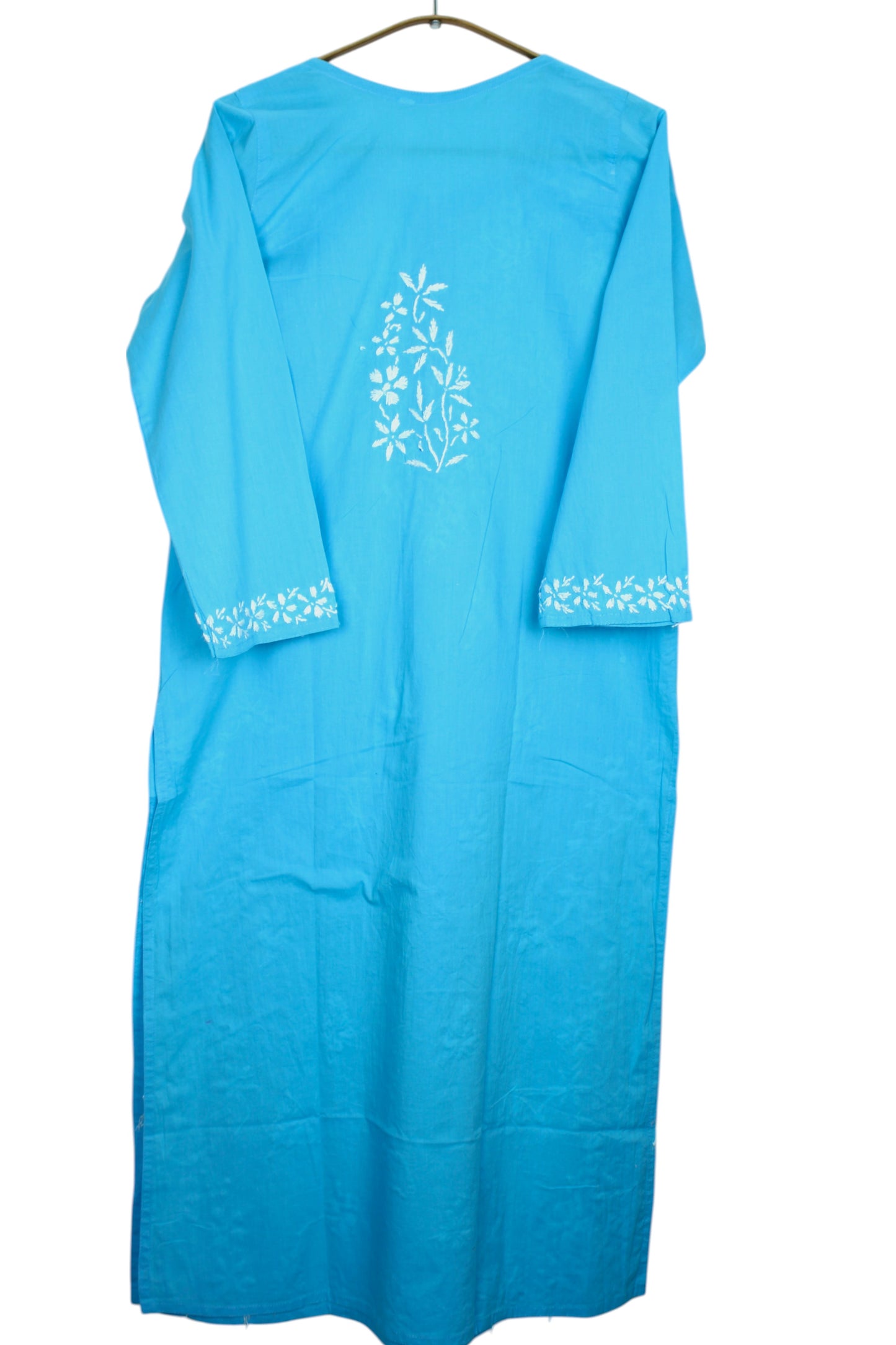 ZOYA SKY BLUE COTTON LONG KURTA