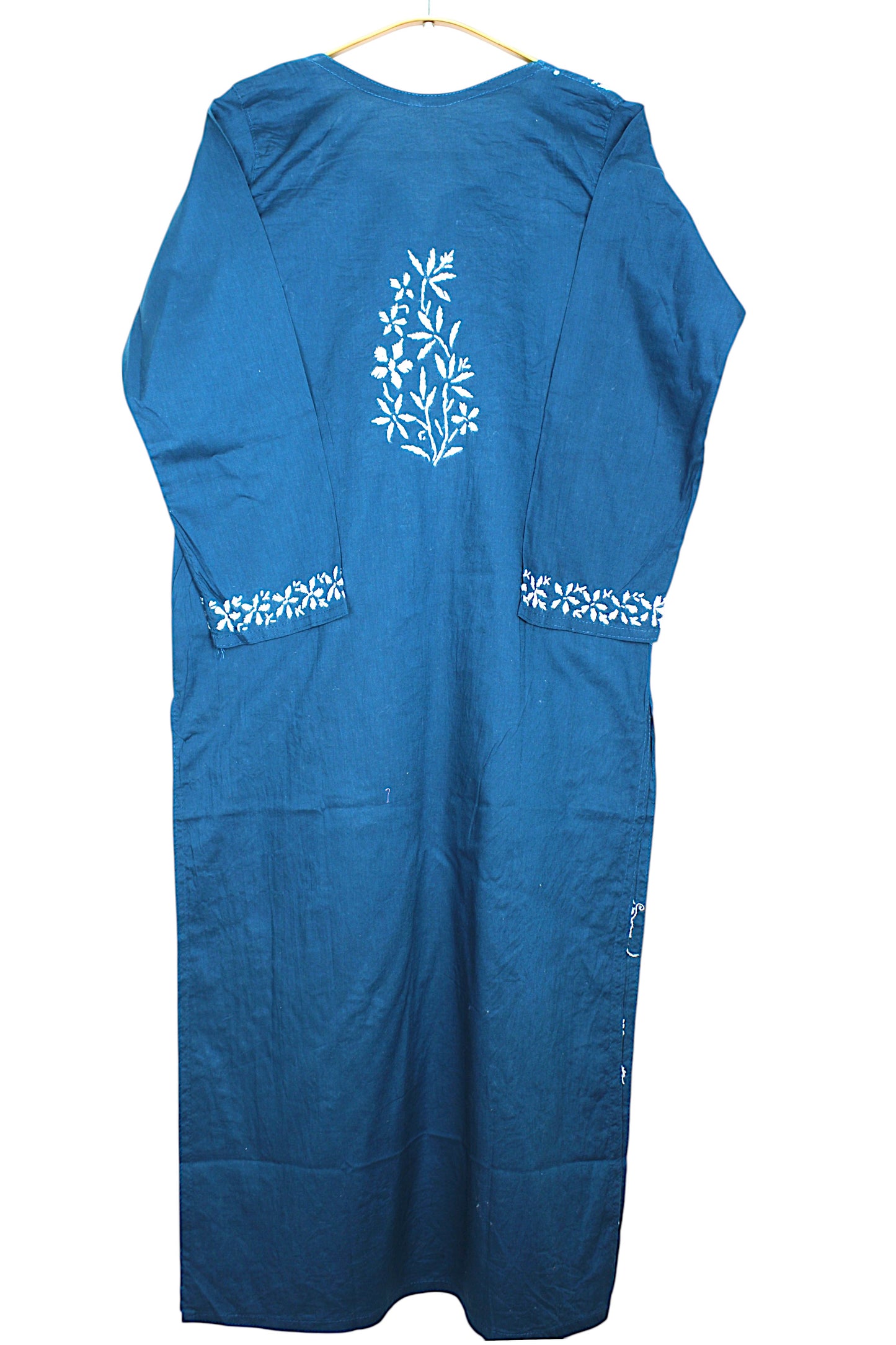 ZOYA TEAL BLUE COTTON LONG KURTA