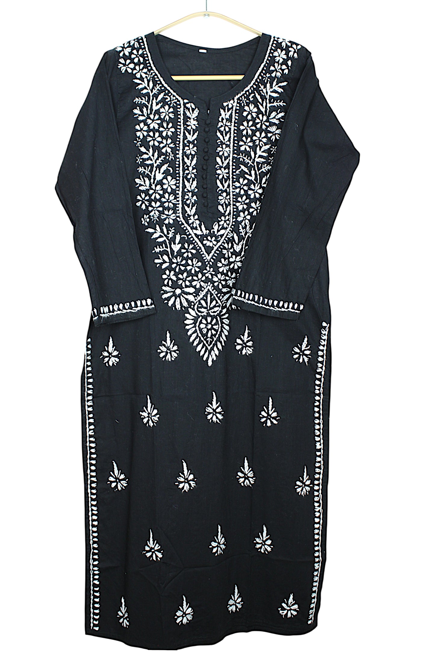AYAT BLACK COTTON LONG KURTA