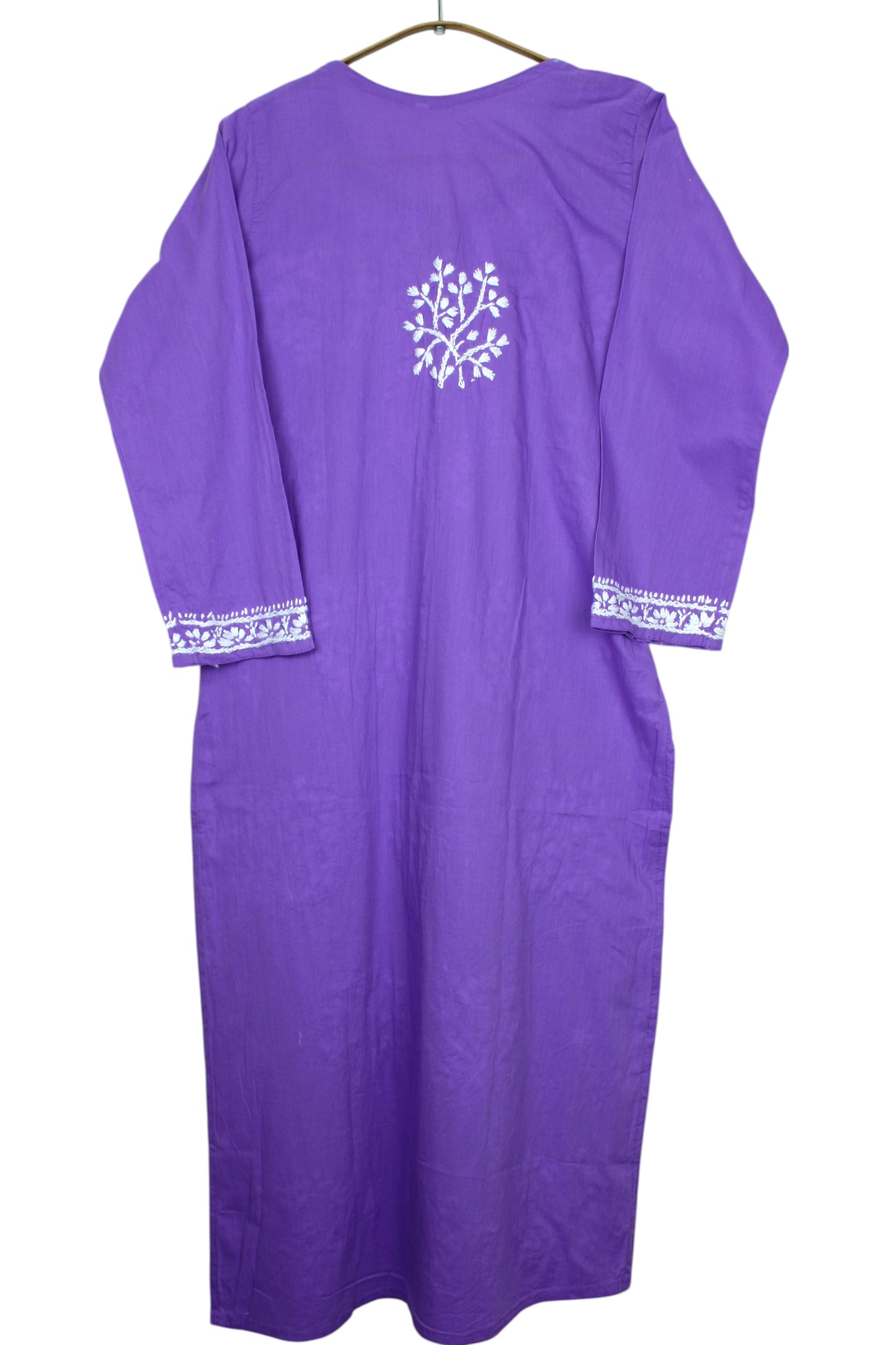 DUA PURPLE COTTON LONG KURTA