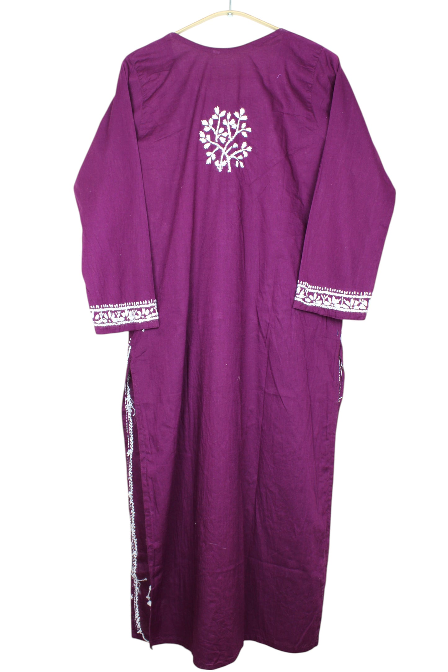 DUA PLUM COTTON LONG KURTA