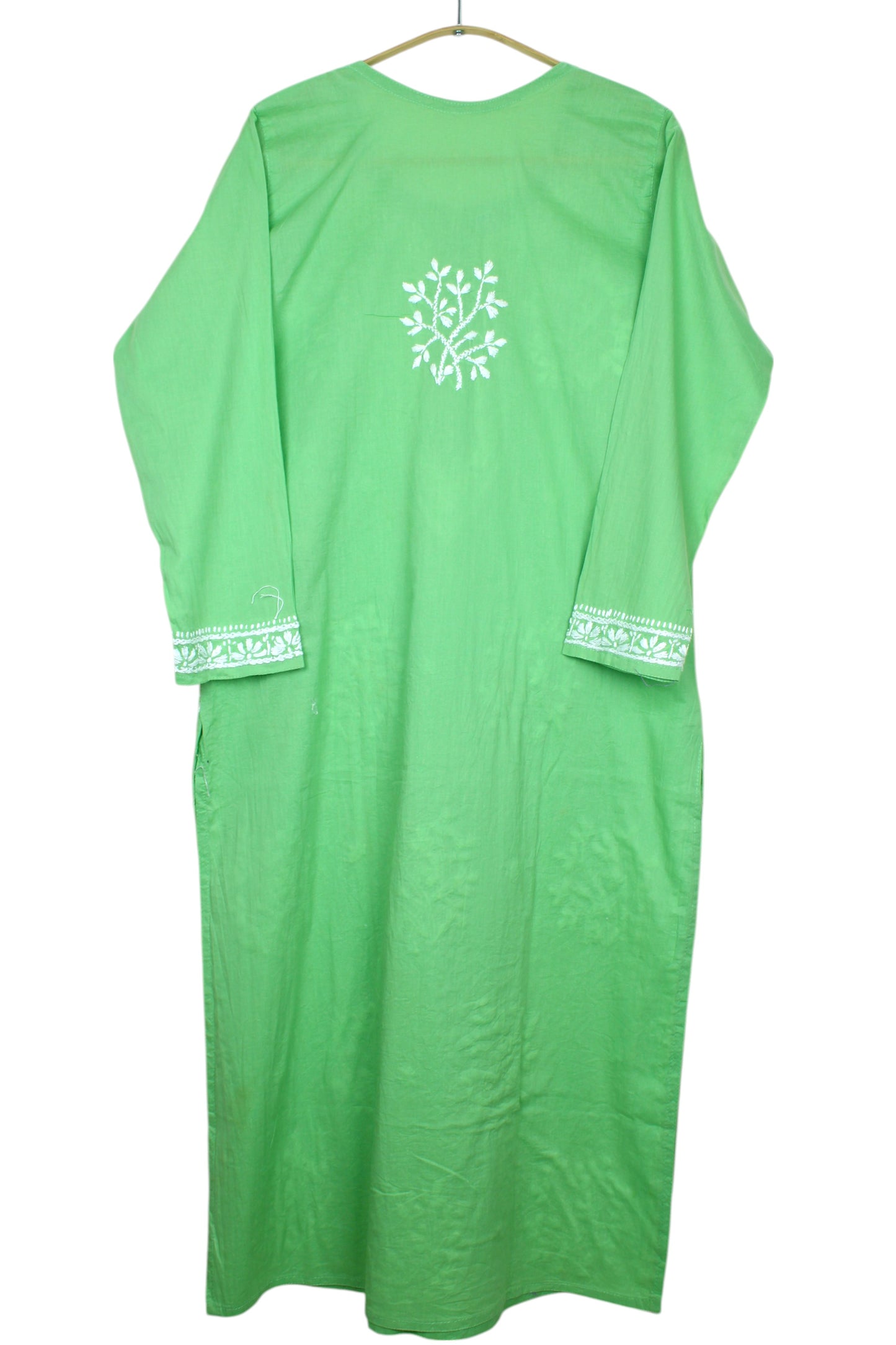 DUA SEA GREEN COTTON LONG KURTA