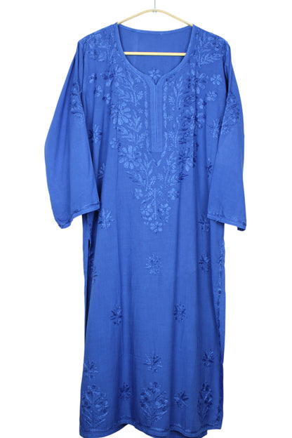 MEHER NAVY BLUE RAYON LONG KURTA