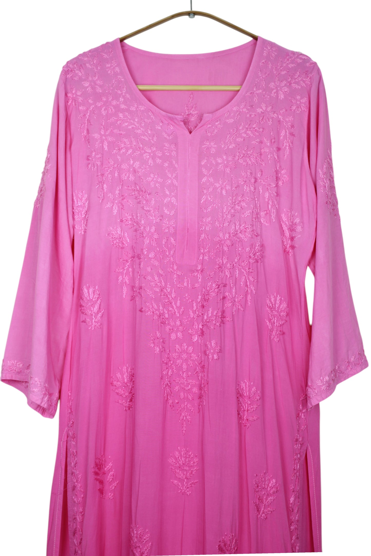 HUDA PINK DUAL SHADE MODAL LONG KURTA
