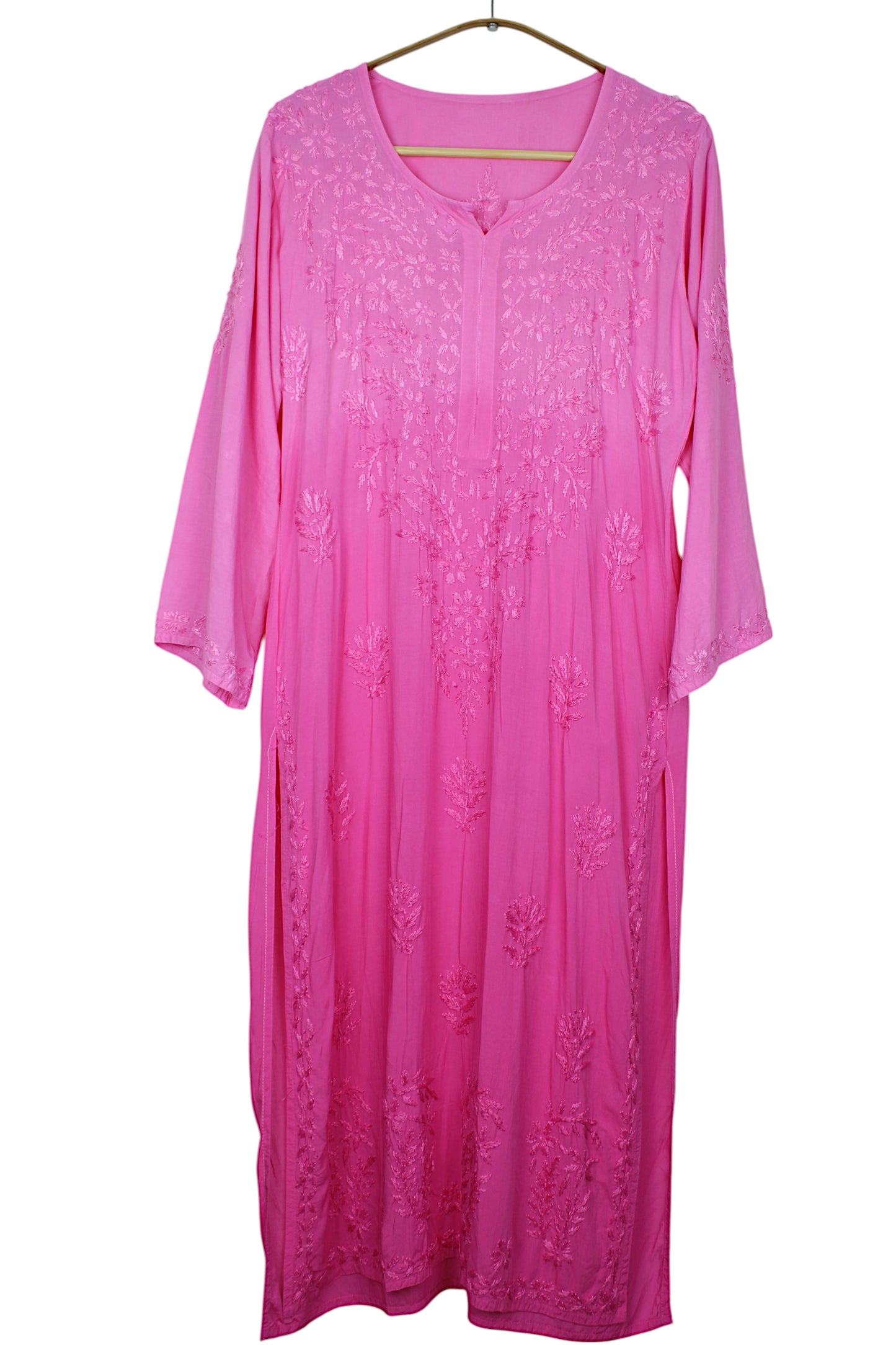 HUDA PINK DUAL SHADE MODAL LONG KURTA