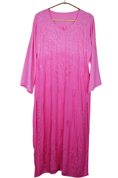 HUDA PINK DUAL SHADE MODAL LONG KURTA