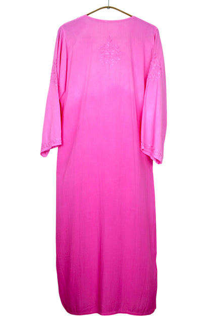 HUDA PINK DUAL SHADE MODAL LONG KURTA
