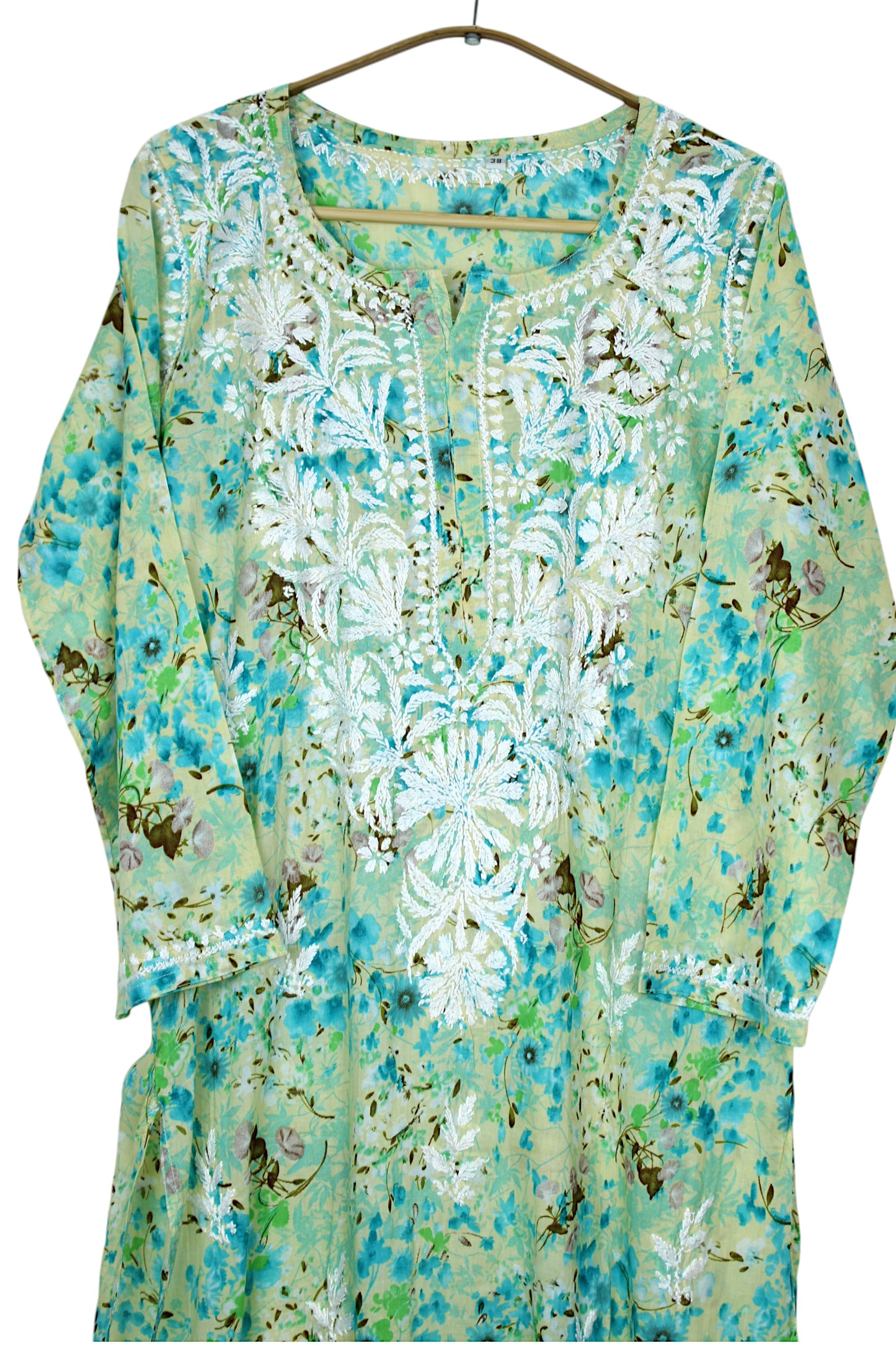 AIRA MINT GREEN MULMUL LONG KURTA