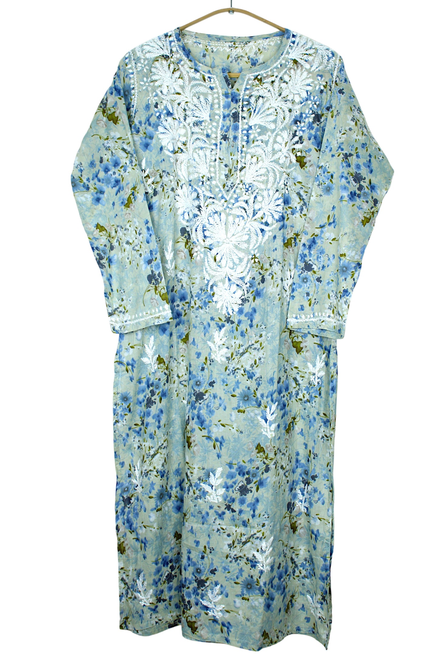 AIRA BLUE MULMUL LONG KURTA