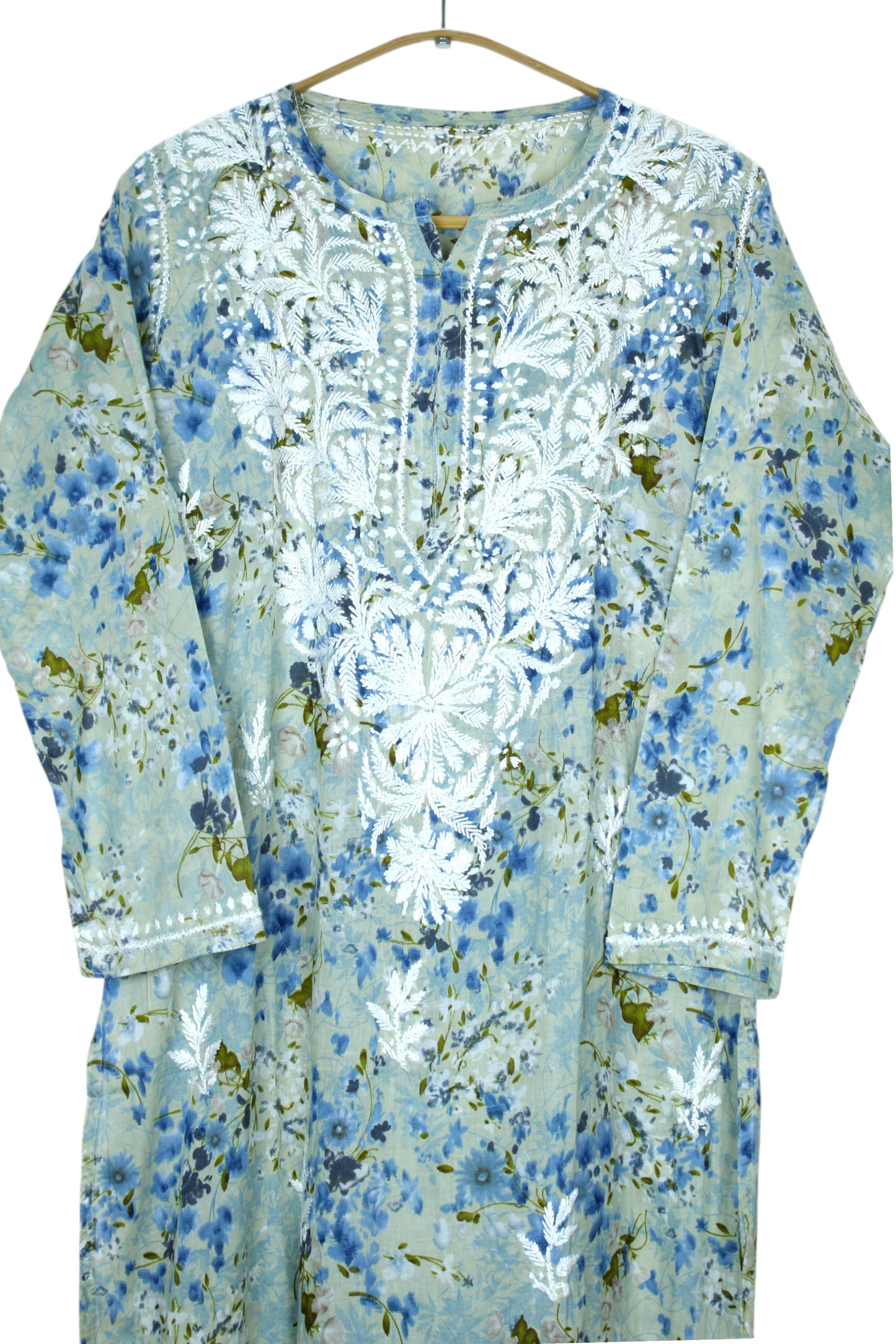 AIRA BLUE MULMUL LONG KURTA