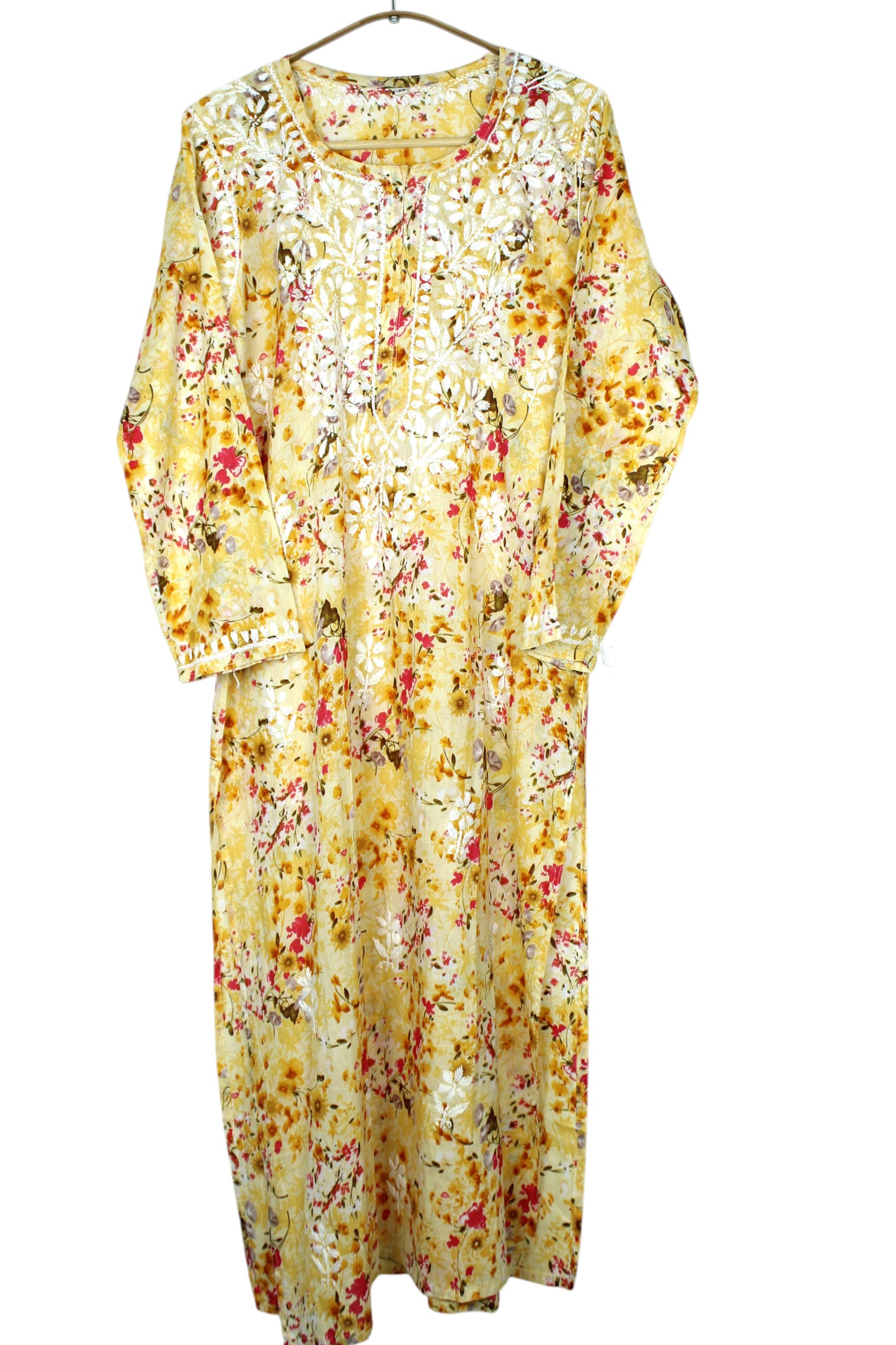 AIRA YELLOW MULMUL LONG KURTA