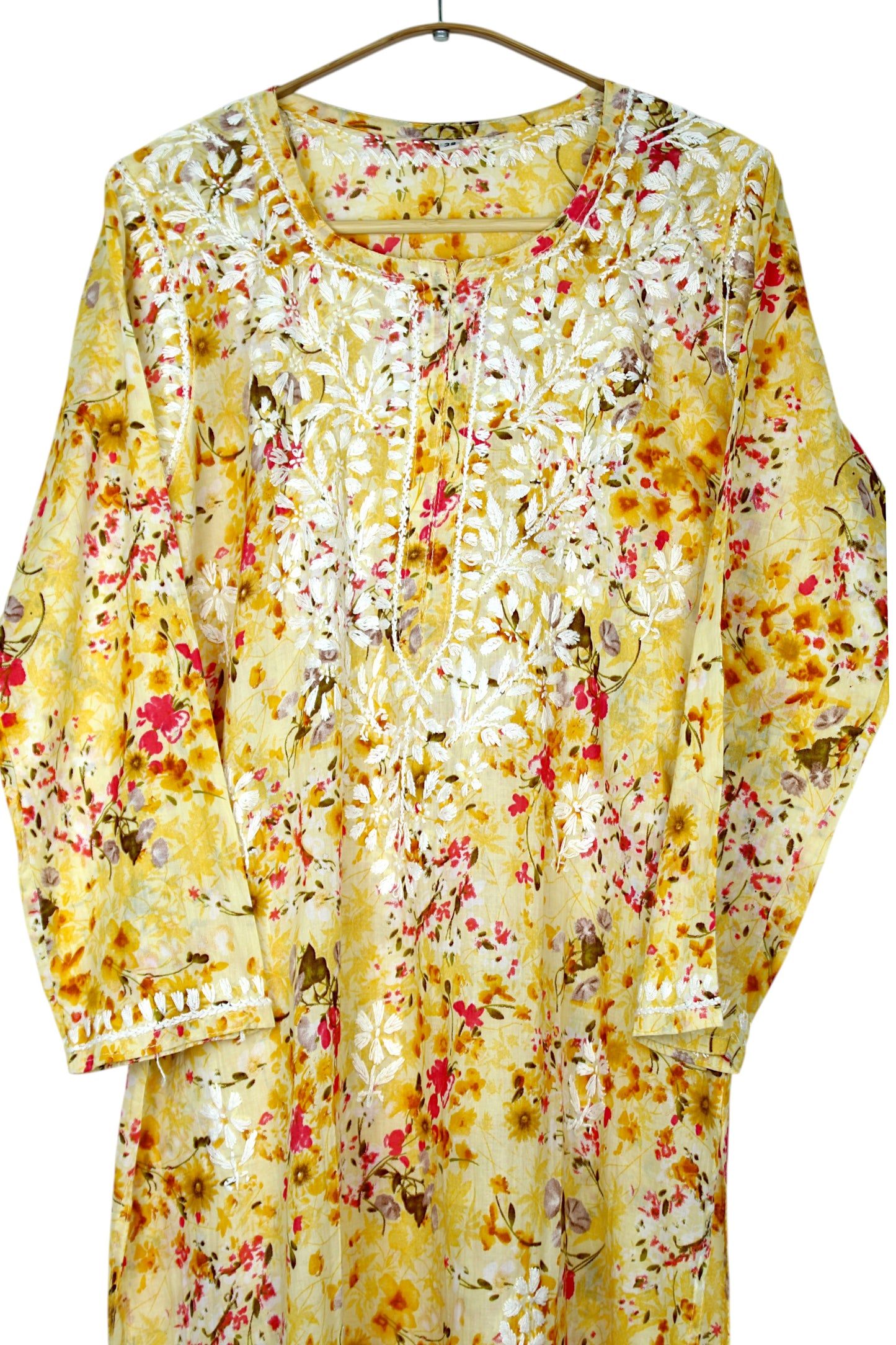 AIRA YELLOW MULMUL LONG KURTA