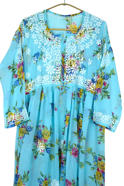 INAYA BLUE GEORGETTE DRESS