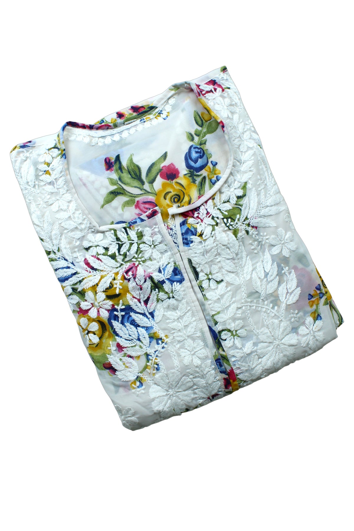 INAYA WHITE GEORGETTE DRESS
