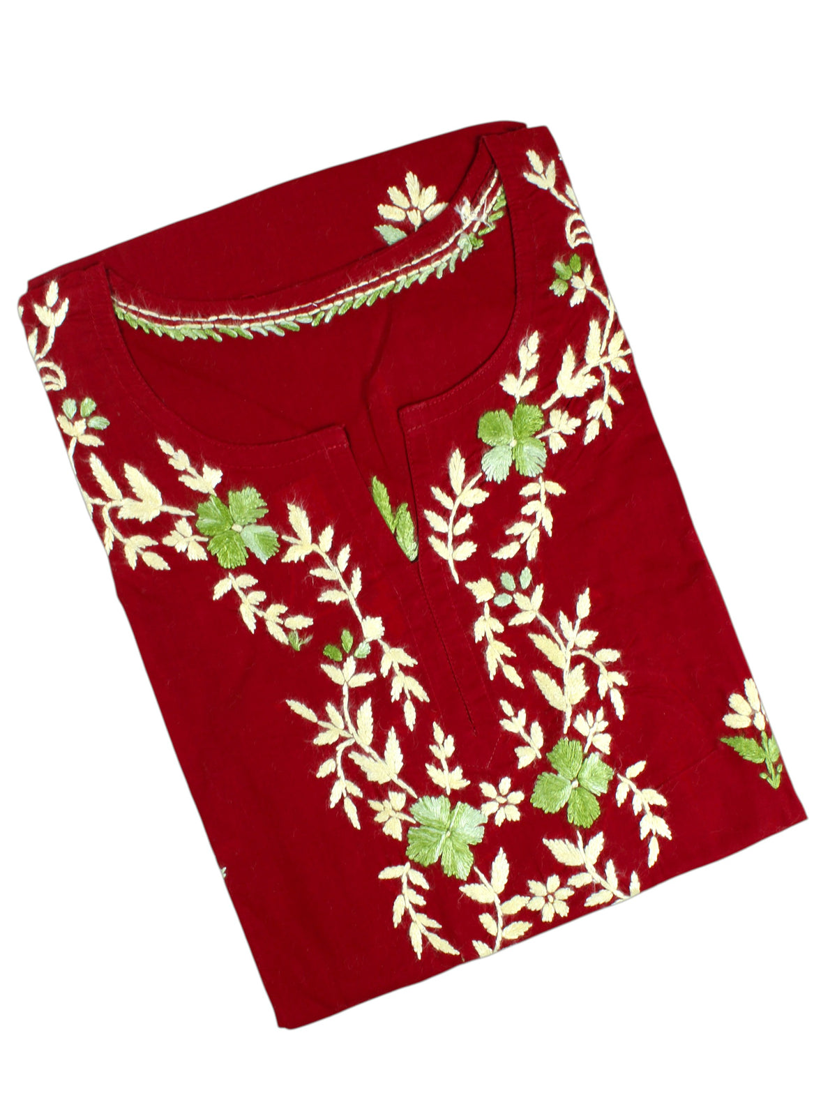 HANIA PREMIUM RED COTTON SHORT KURTA