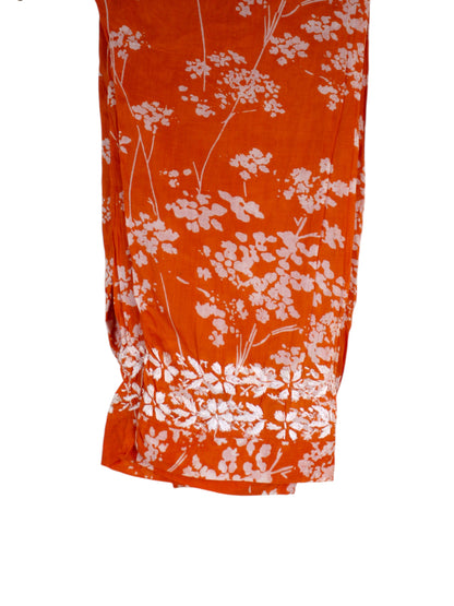 TUBA ORANGE MULMUL PRINTED KURTA WITH PANT