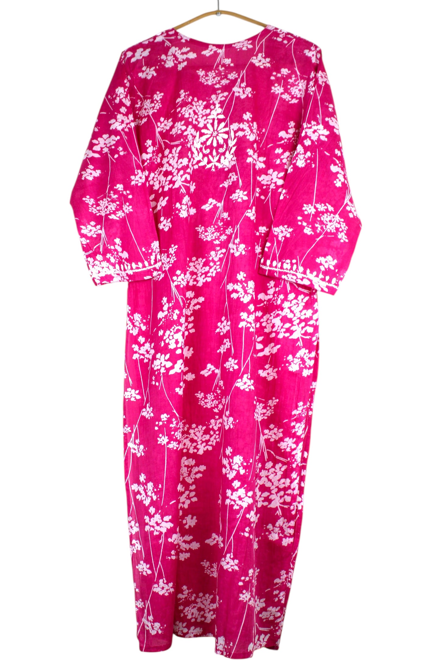 TUBA PINK MULMUL PRINTED KURTA WITH PANT