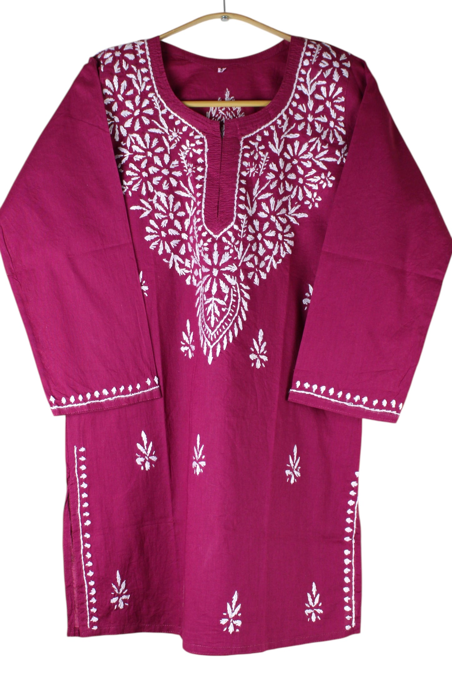 SUHANI WINE PINK RED COTTON SHORT KURTA