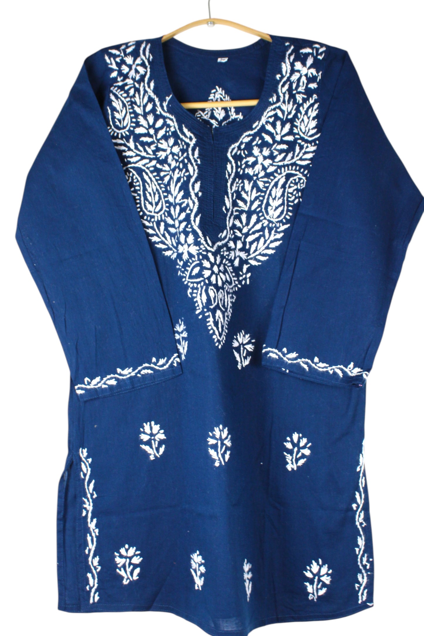 SUHANI TEAL BLUE COTTON SHORT KURTA