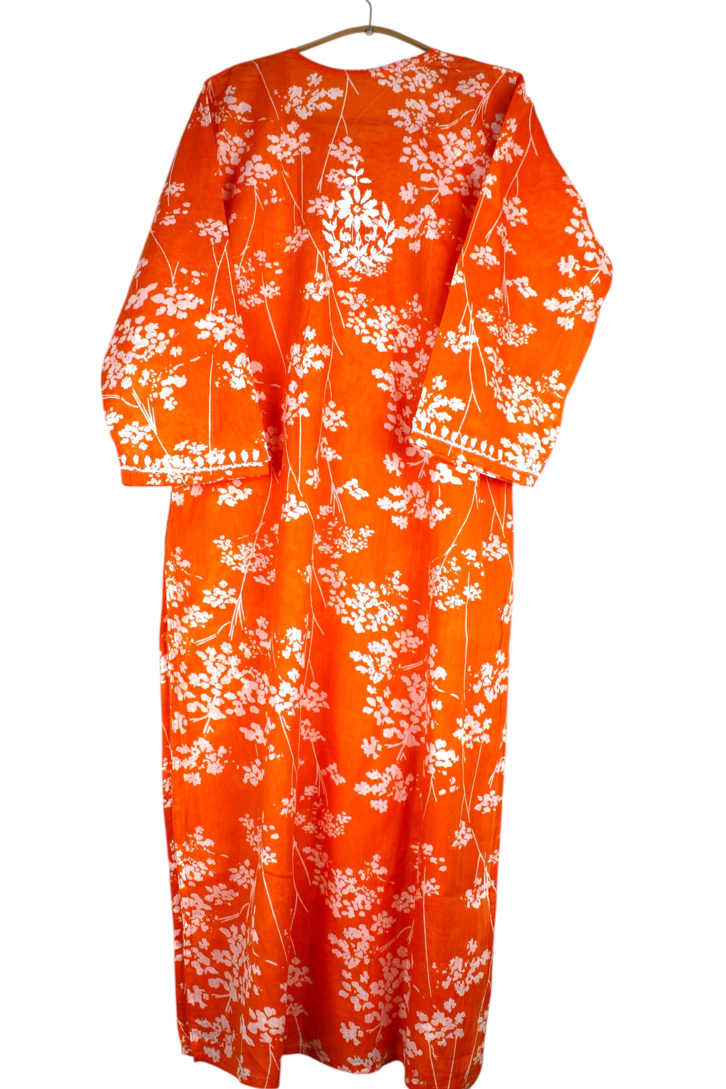 TUBA ORANGE MULMUL PRINTED KURTA WITH PANT