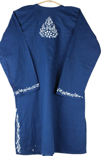 SUHANI TEAL BLUE COTTON SHORT KURTA