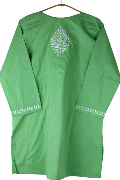 SUHANI SEA GREEN COTTON SHORT KURTA