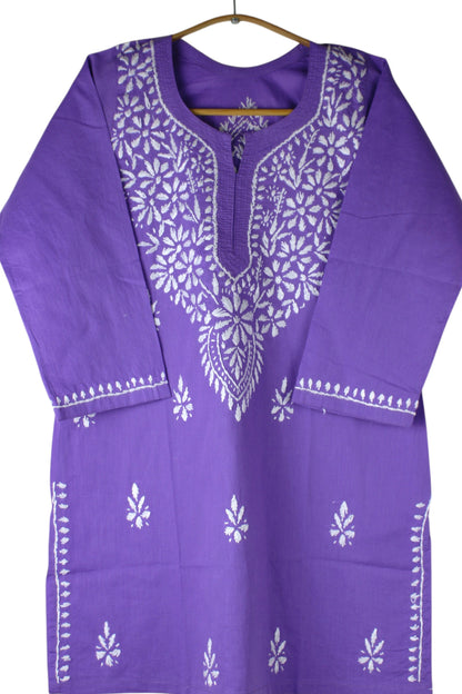 SUHANI LAVENDER COTTON SHORT KURTA