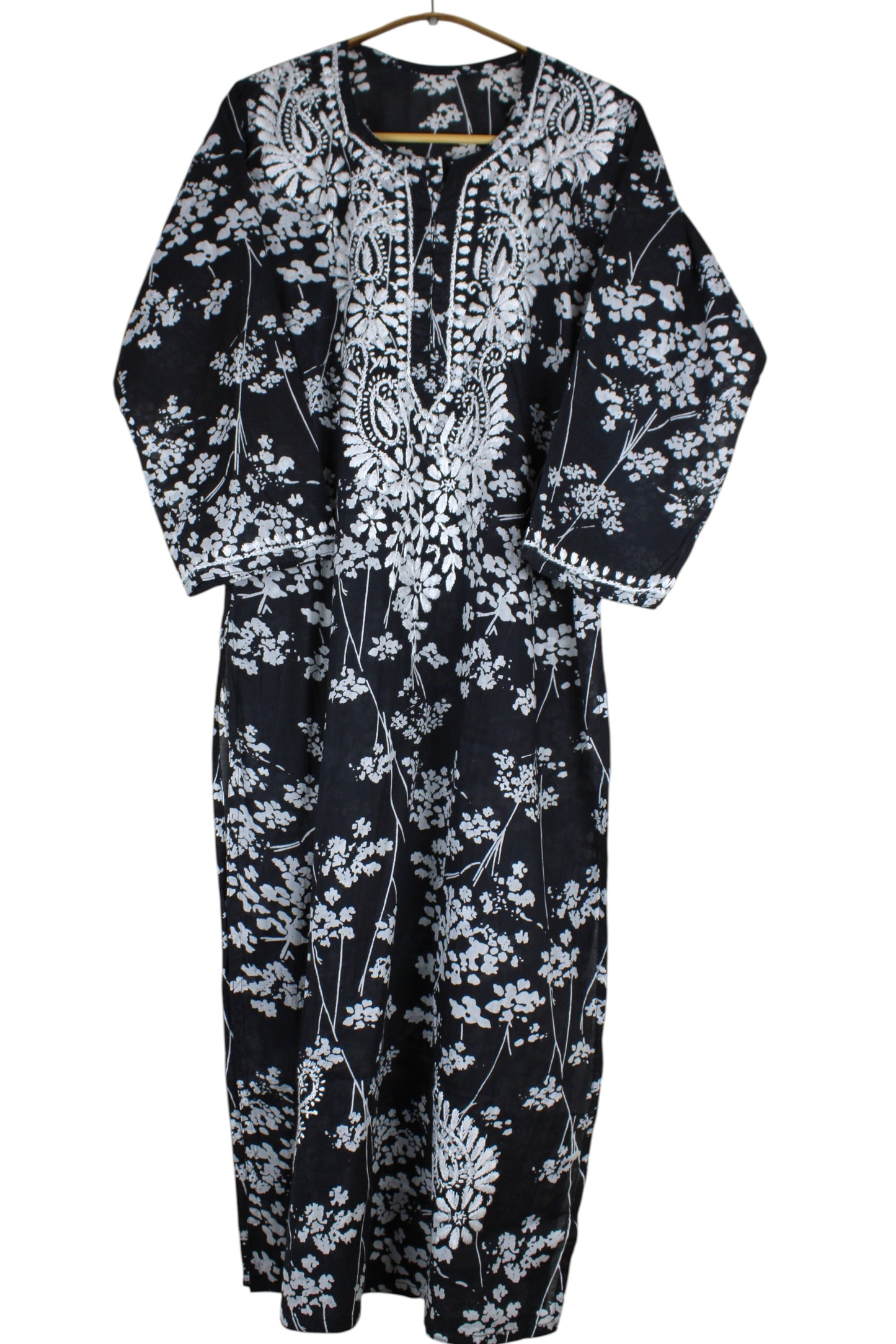 TUBA BLACK MULMUL PRINTED KURTA WITH PANT