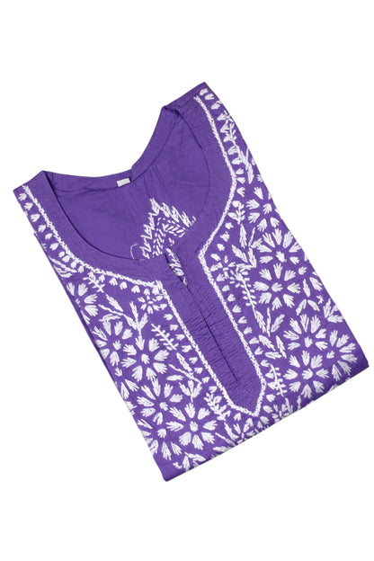 SUHANI LAVENDER COTTON SHORT KURTA