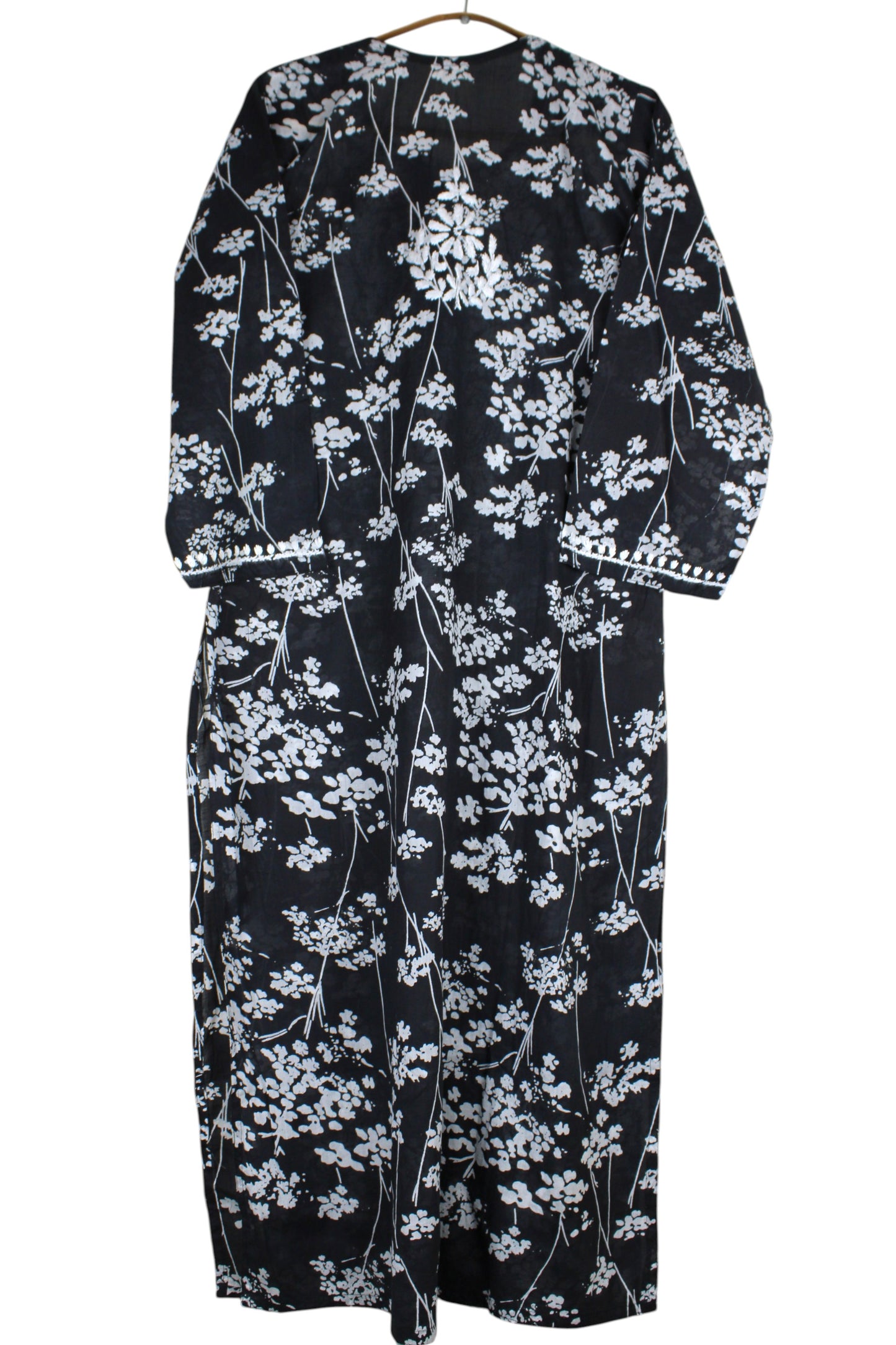 TUBA BLACK MULMUL PRINTED KURTA WITH PANT