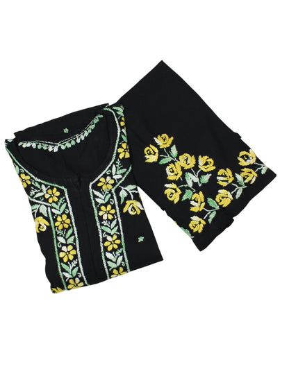 IRINA BLACK & YELLOW PREMIUM RAYON KURTA SET