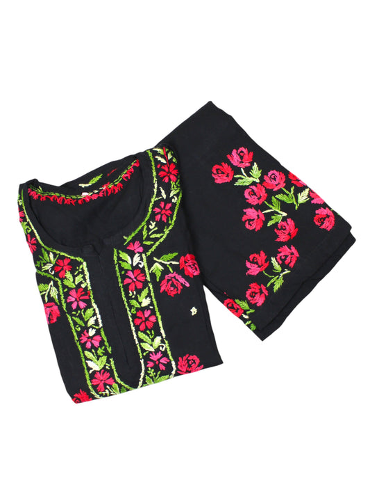 IRINA BLACK & ROSE RED PREMIUM RAYON KURTA SET