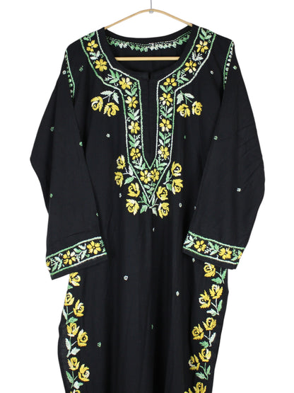 IRINA BLACK & YELLOW PREMIUM RAYON KURTA SET