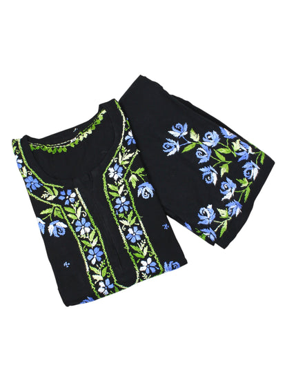 IRINA BLACK & LEVENDER PREMIUM RAYON KURTA SET