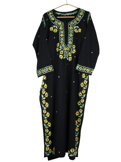 IRINA BLACK & YELLOW PREMIUM RAYON KURTA SET