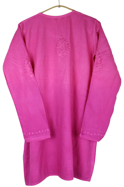 KIARA BRIGHT PINK RAYON OMBRE SHADE SHORT KURTA