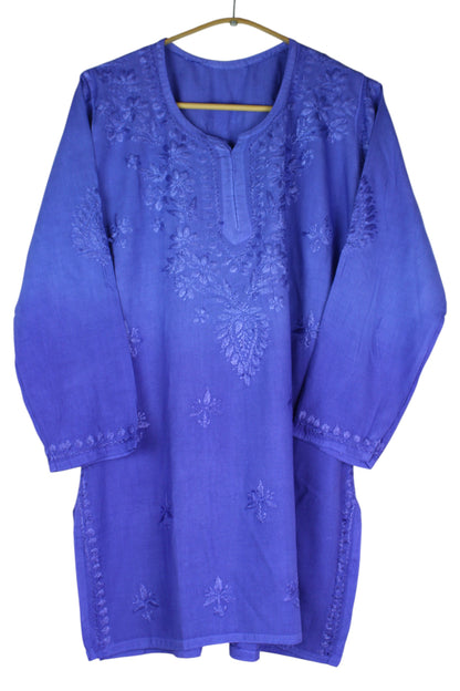 KIARA BLUE RAYON OMBRE SHADE SHORT KURTA