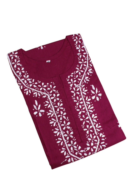 ZOYA RANI PINK COTTON LONG KURTA