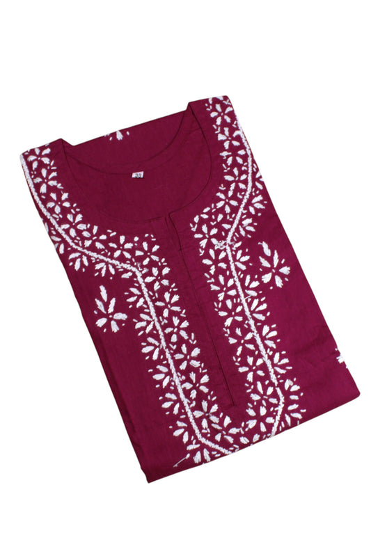 ZOYA RANI PINK COTTON LONG KURTA