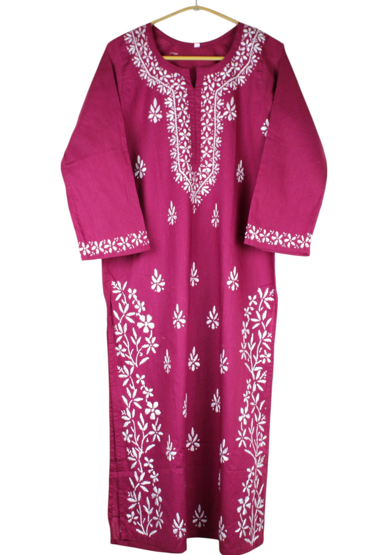 ZOYA RANI PINK COTTON LONG KURTA