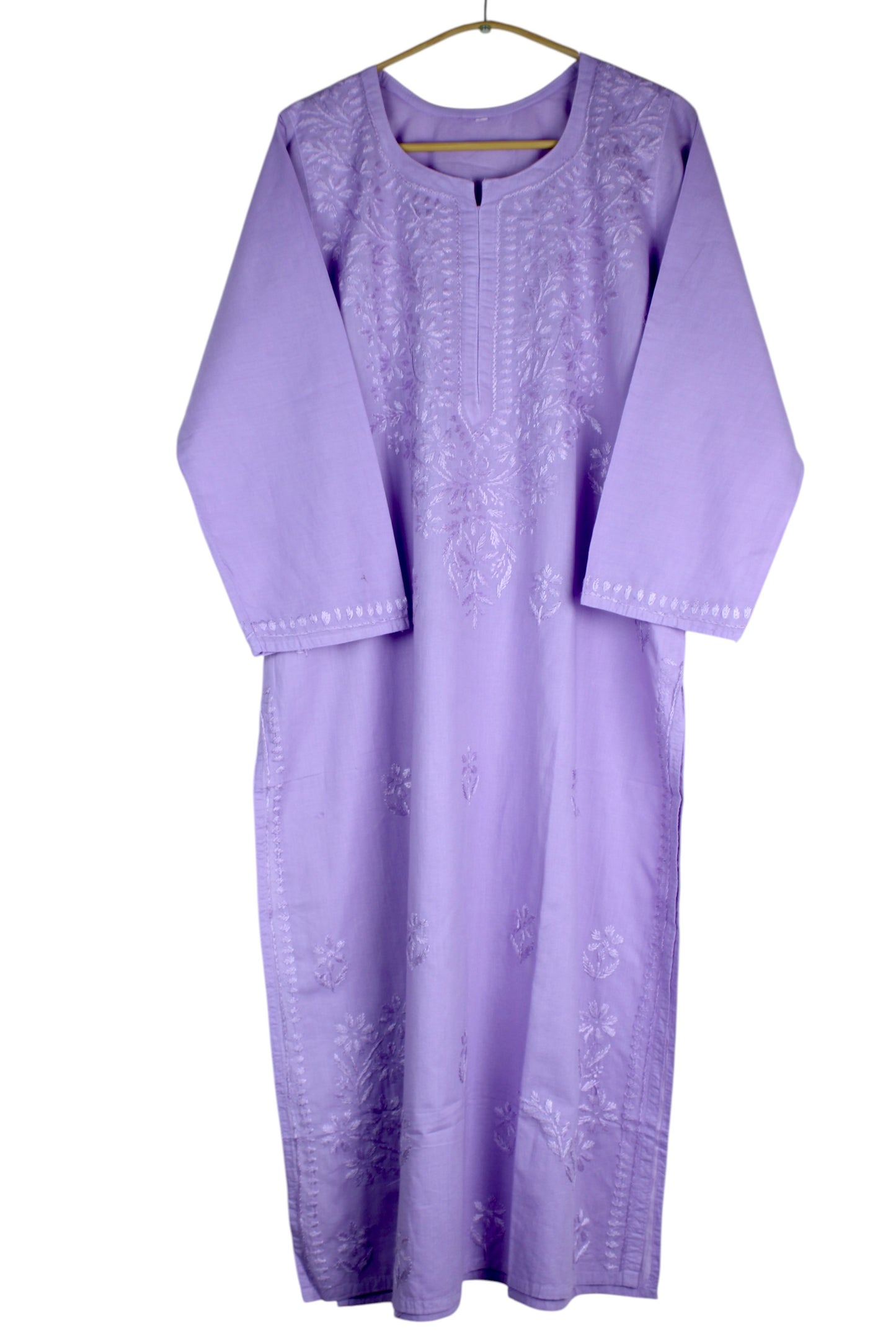 KIRAN LAVENDER COTTON LONG KURTA