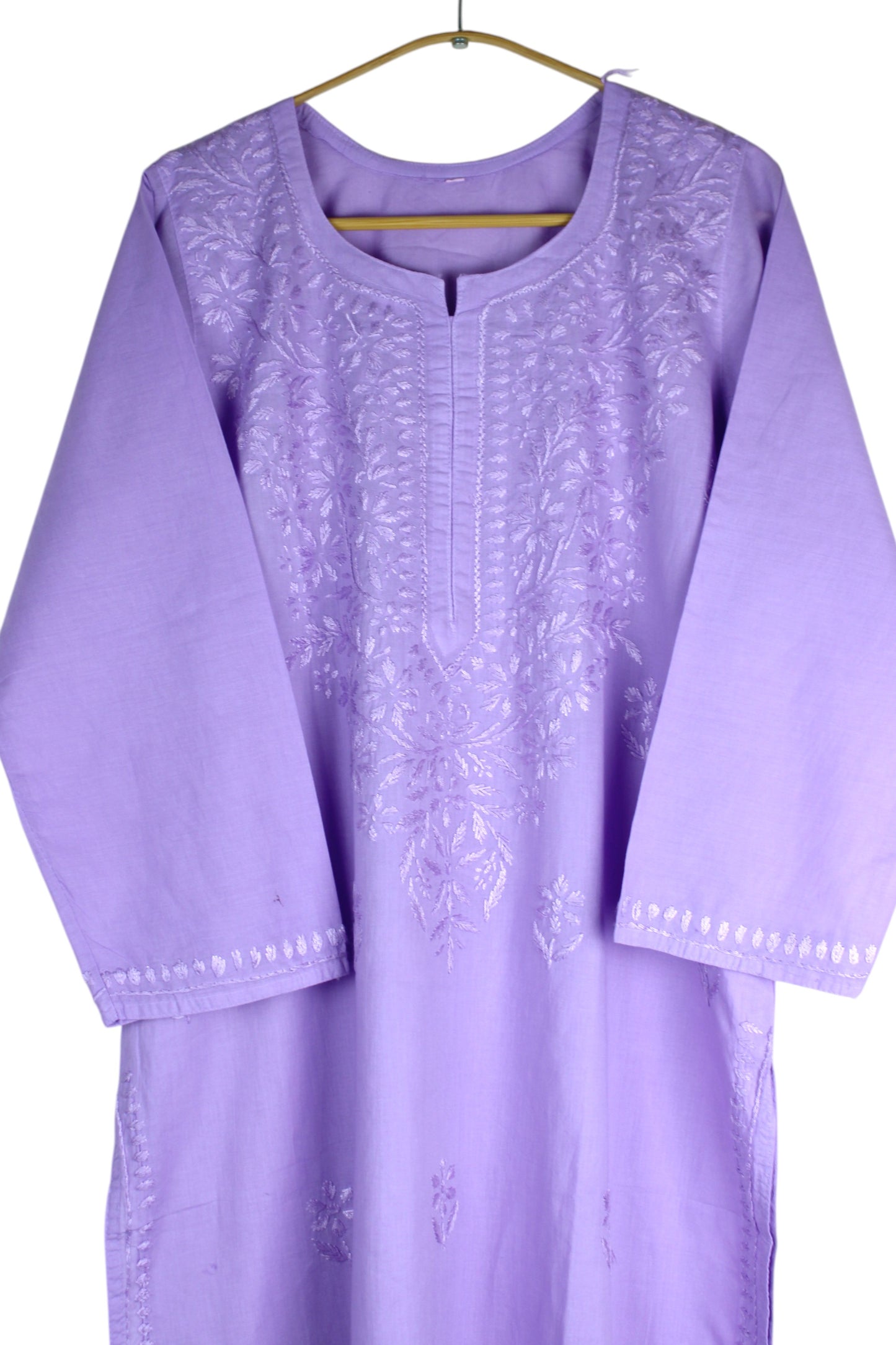 KIRAN LAVENDER COTTON LONG KURTA