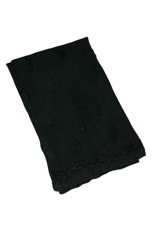 CHIKANKARI BLACK RAYON PALAZZO
