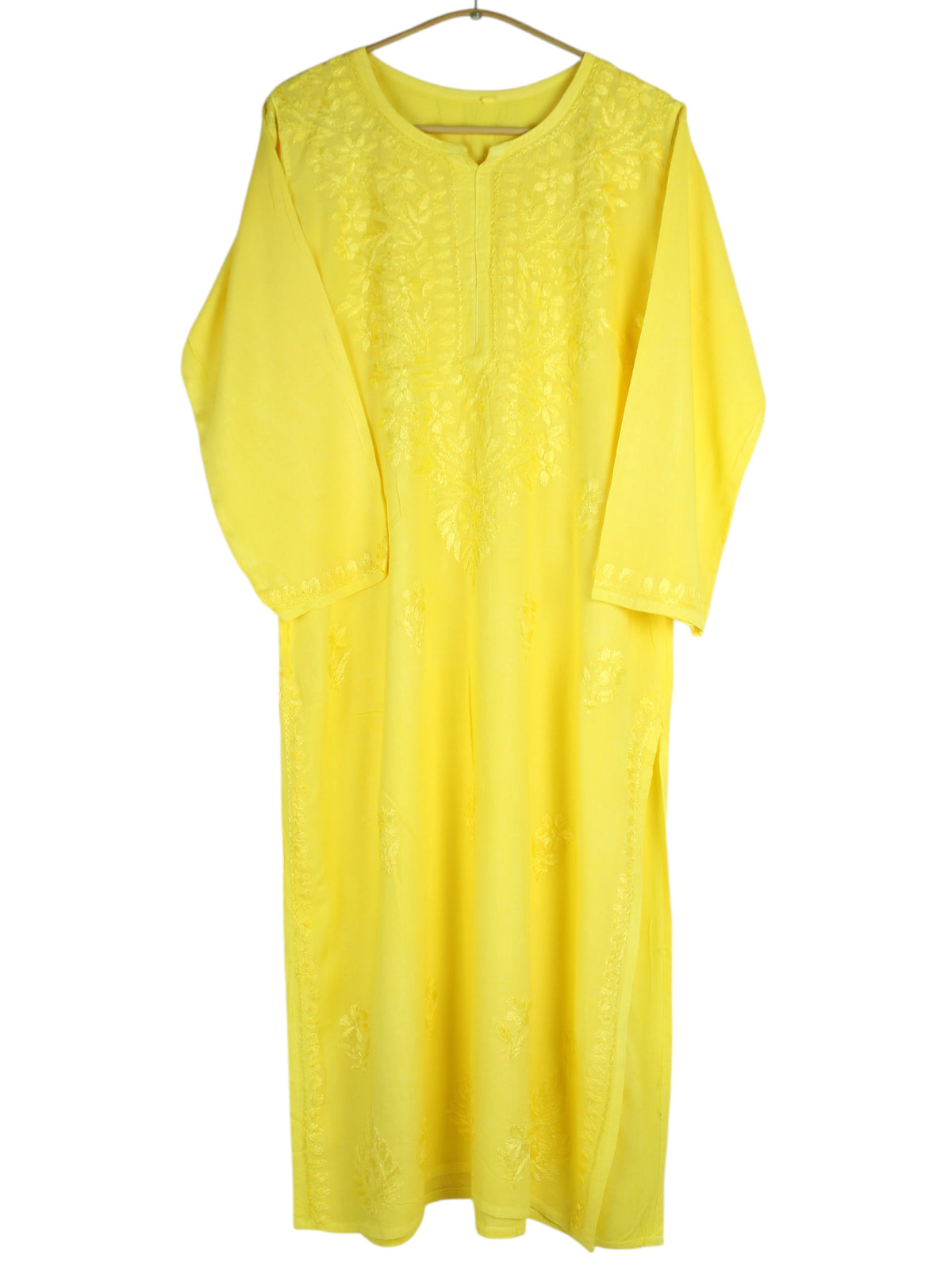MEHER YELLOW RAYON LONG KURTA