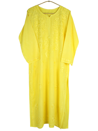 MEHER YELLOW RAYON LONG KURTA